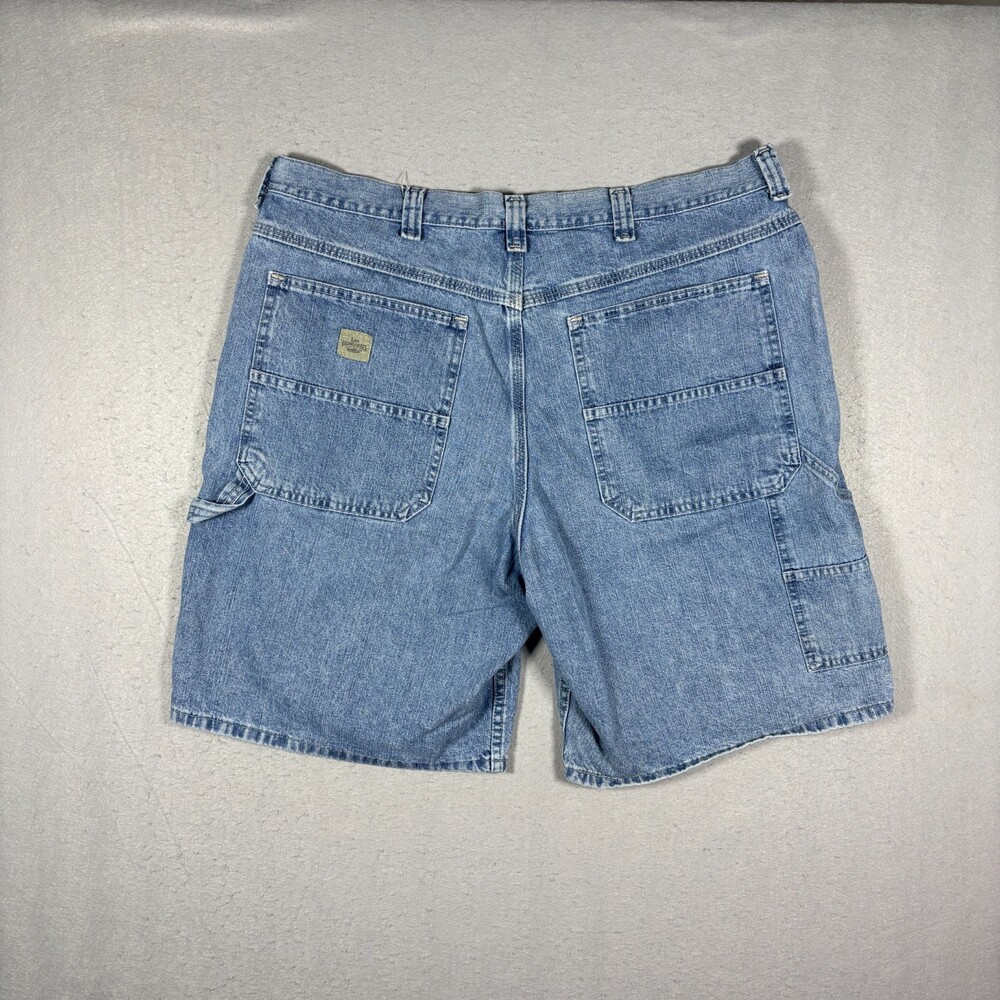 VTG Lee Dungarees Shorts Men Denim 36 Carpenter Work Grunge Baggy Y2K 90s Skate